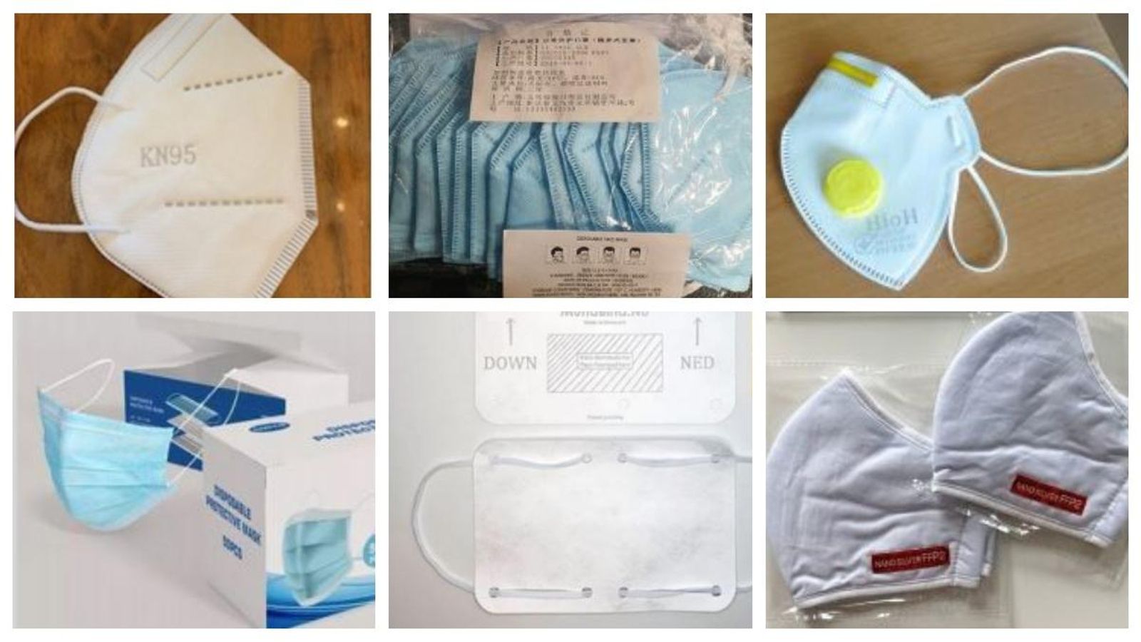 Algunes de les mascaretes que apareixen a la guia