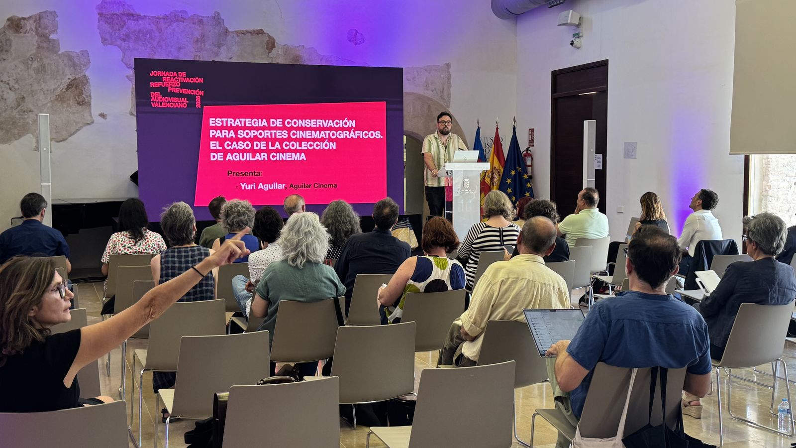 Un dels actes de la Jornada de Reactivació, Reforç i Prevenció de l'Audiovisual Valencià 2026