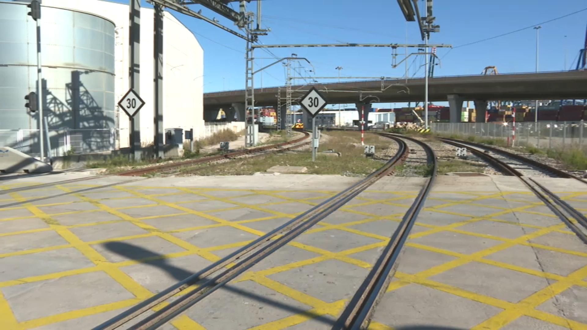 Vies del tren del port de València Vies del tren del port de València