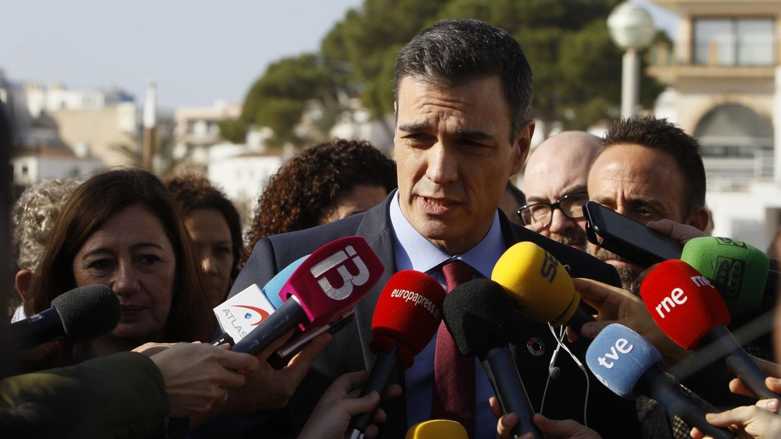 El president de l'executiu, Pedro Sánchez, va visitar dijous les zones afectades per Gloria a Mallorca
