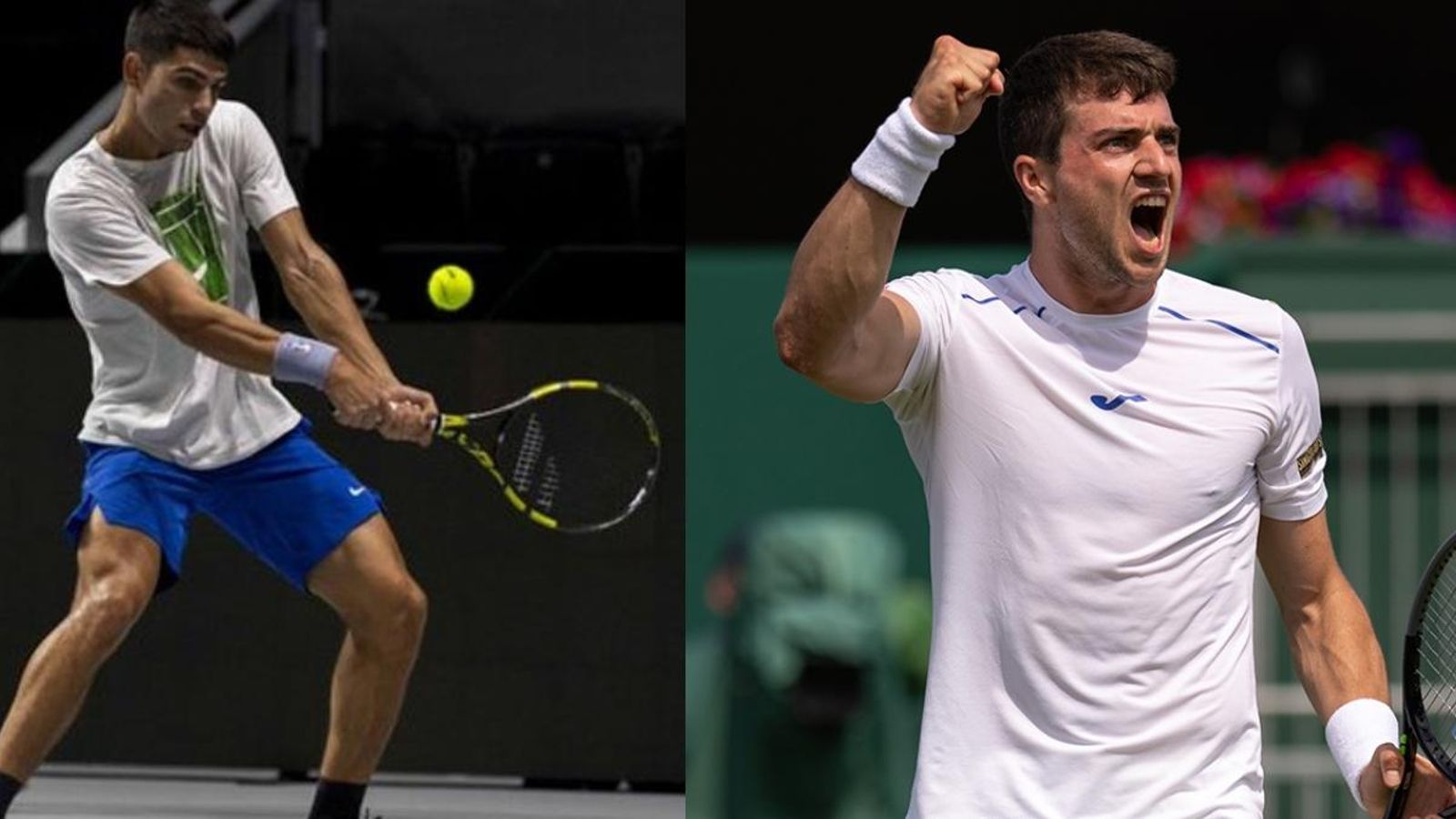Alcaraz (esquerra), serà substituït per Pedro Martínez (dreta) en la Copa Davis
