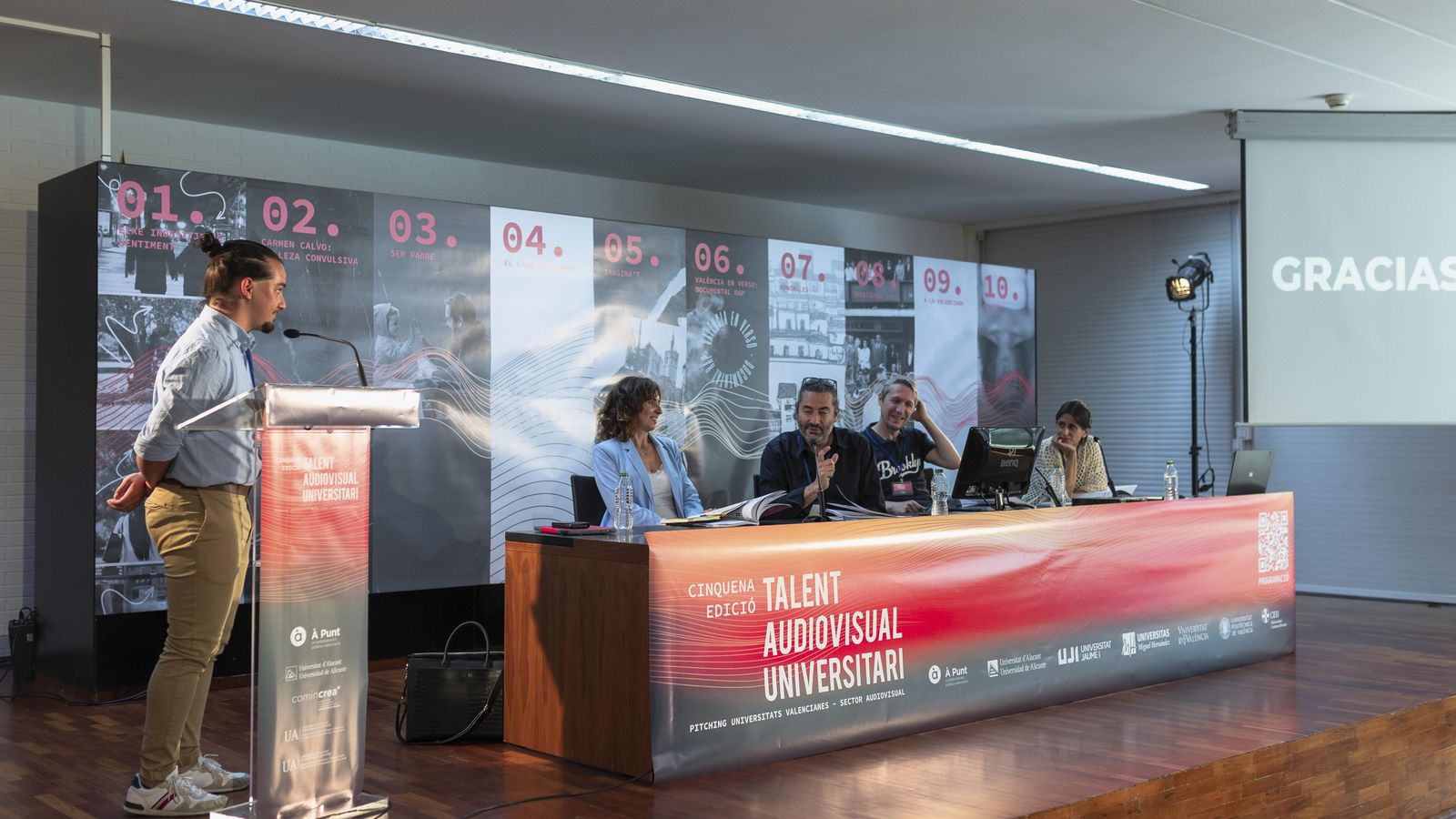 Un moment de l'edició anterior del pitching Un moment de l'edició anterior del pitching