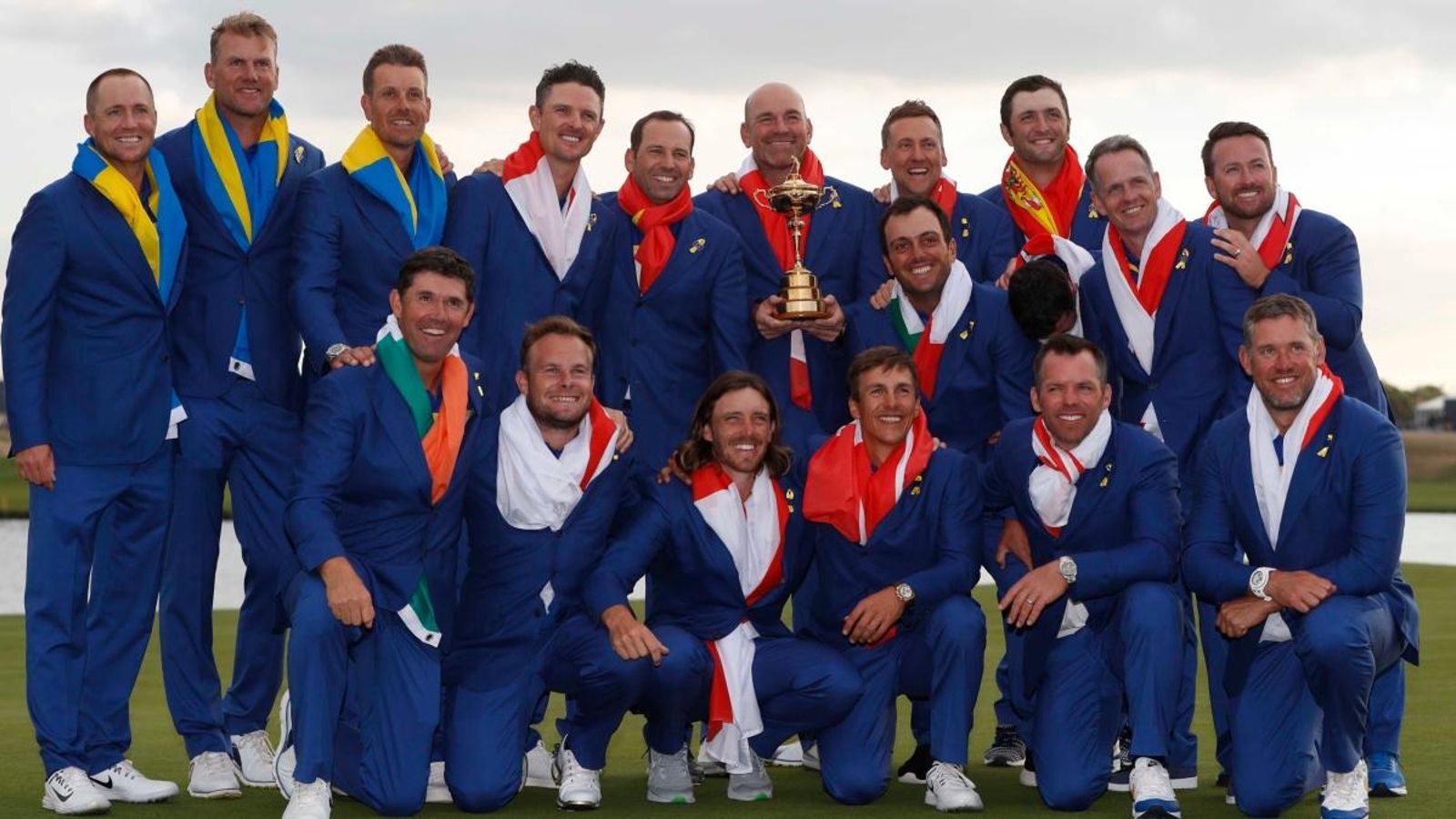 L'equip europeu, celebrant la seua victòria en la Ryder Cup