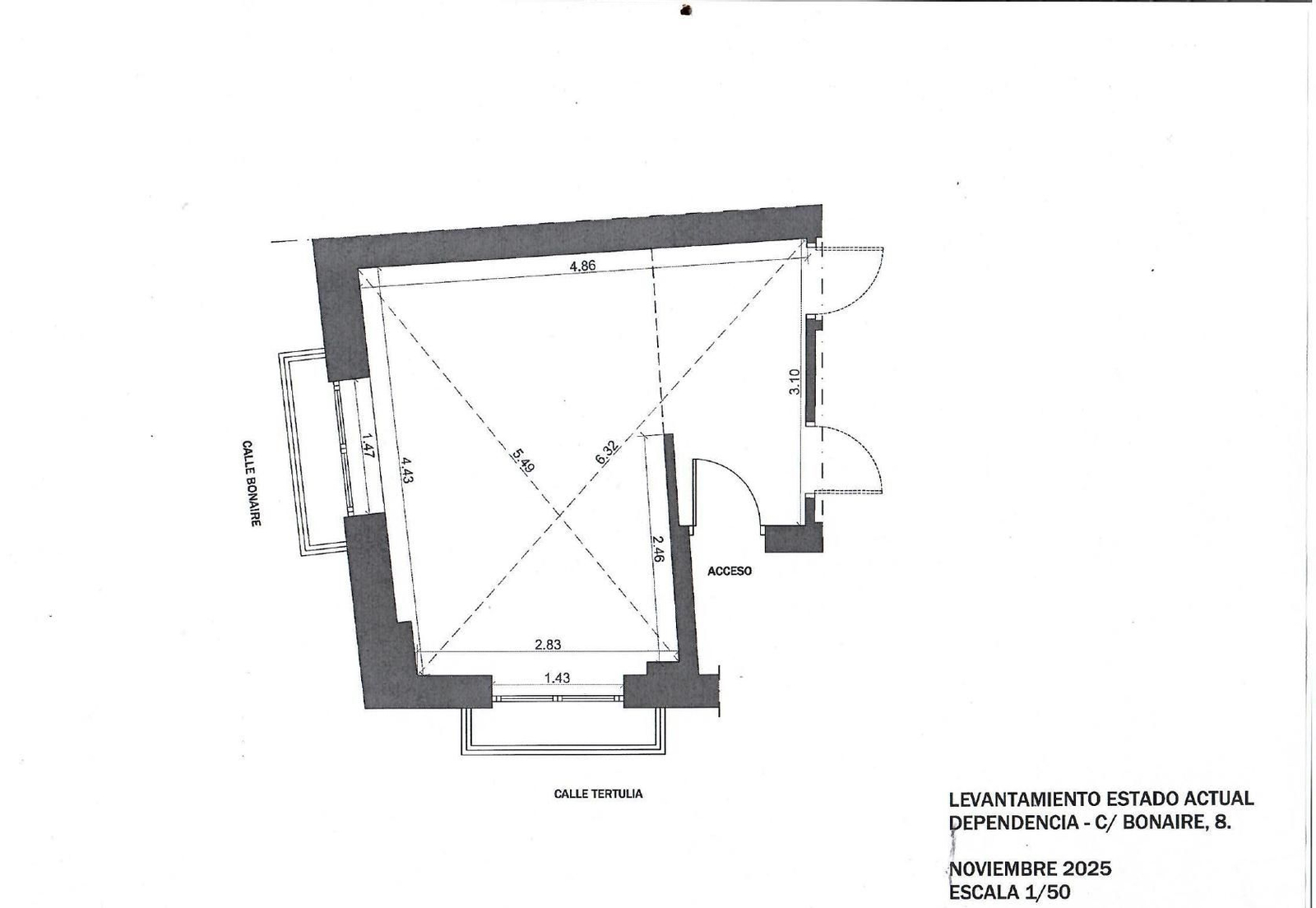 Plànol de la sala d'El Ventorro
