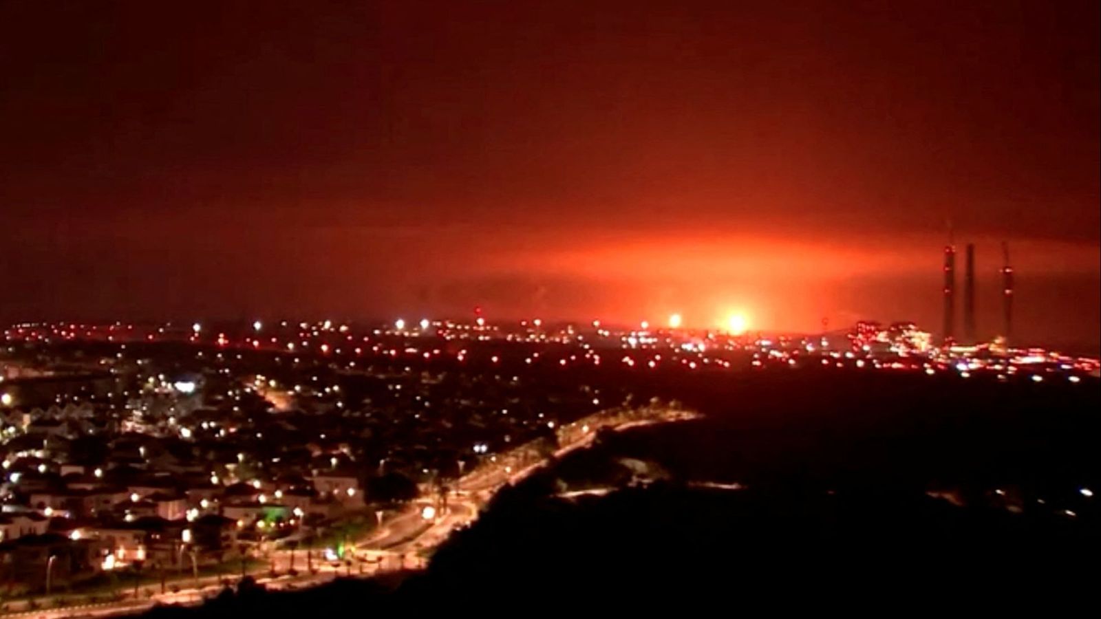 Fort bombardeig vist aquest divendres a la nit en la Franja de Gaza