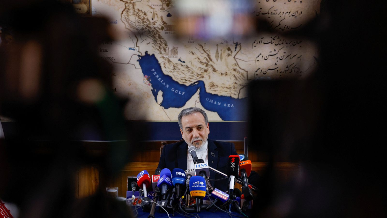 Conferència de premsa d'Abás Araqchí, ministre iranià d'Exteriors