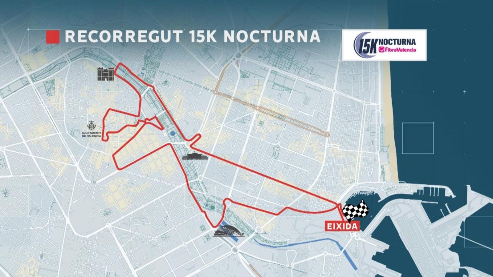 Compte enrere per a la 15 K Nocturna FibraValencia