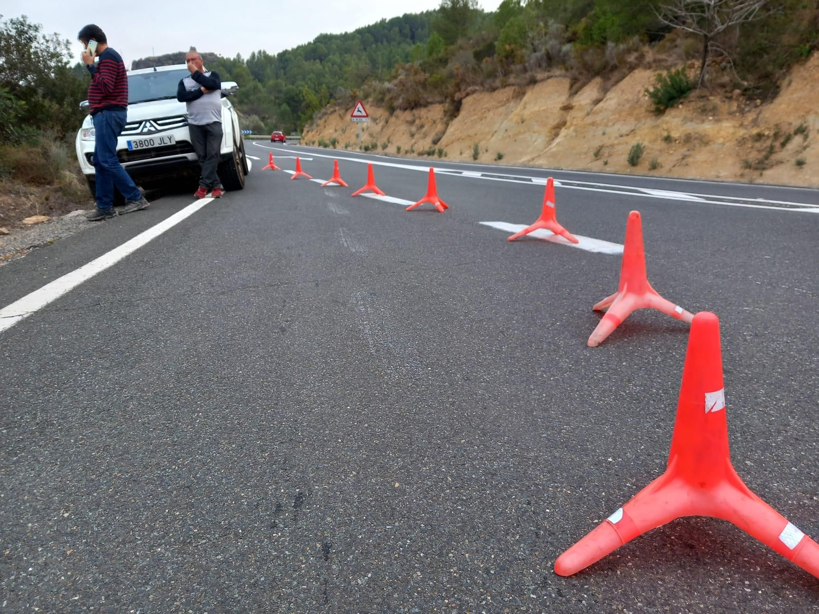 Carretera CV-194 tallada