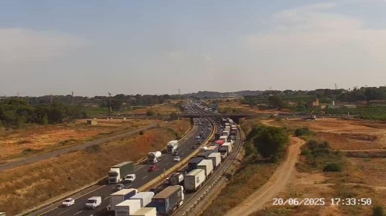 Retencions de trànsit a l'A-7 esta vesprada