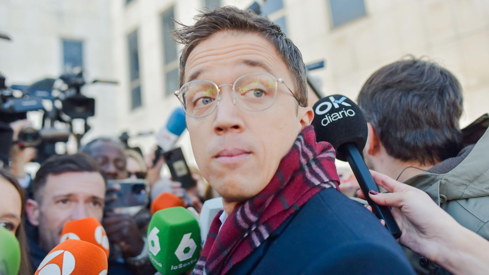 L'exportaveu de Sumar, Íñigo Errejón, en l'arribada als jutjats per a declarar