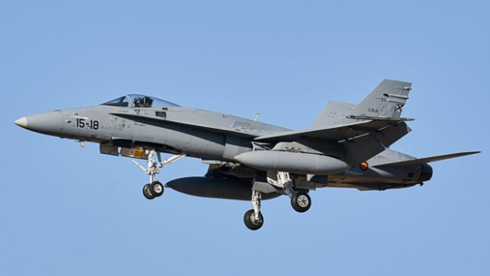 Un avió F-18 d'Exèrcit de l'Aire d'Espanya en una imatge d'arxiu