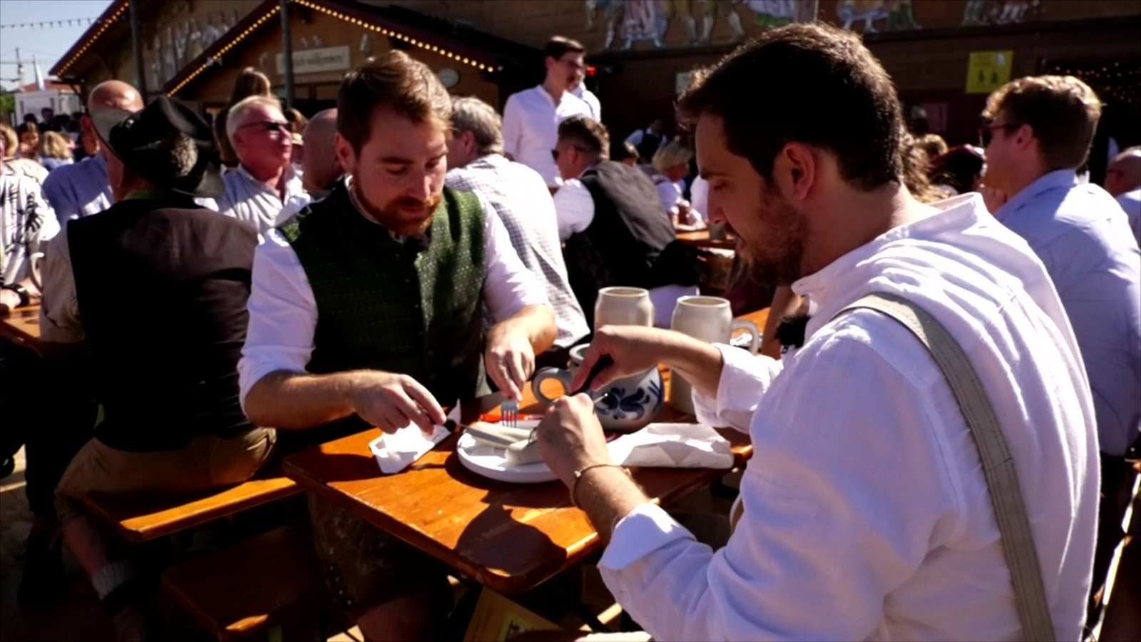 Lluís Liñana i Miquel, en un moment del programa a l'Oktoberfest de Múnic
