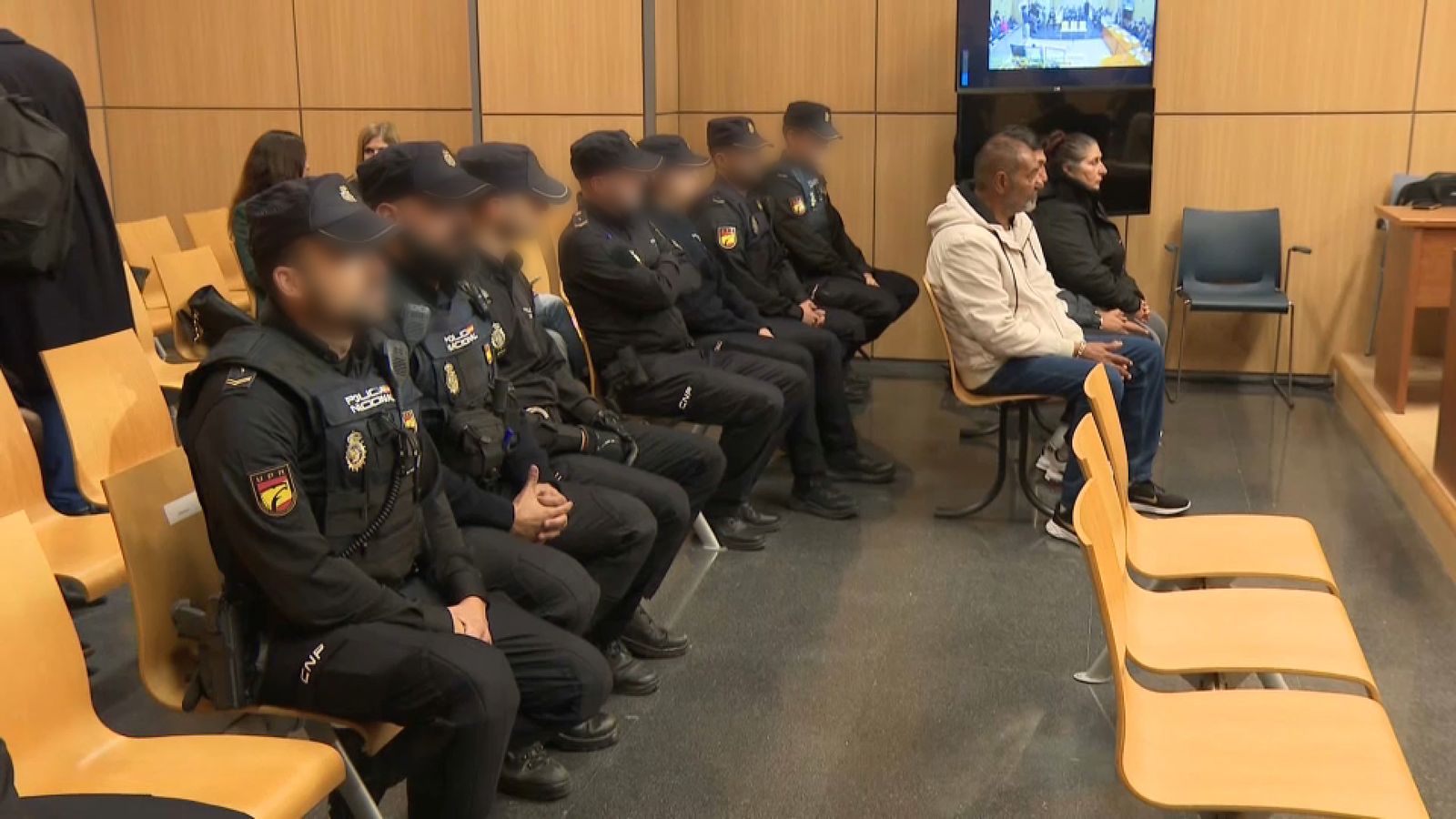 Els tres acusats del tiroteig mortal en una de les sessions del juí celebrada aquesta setmana a la Ciutat de la Justícia de València