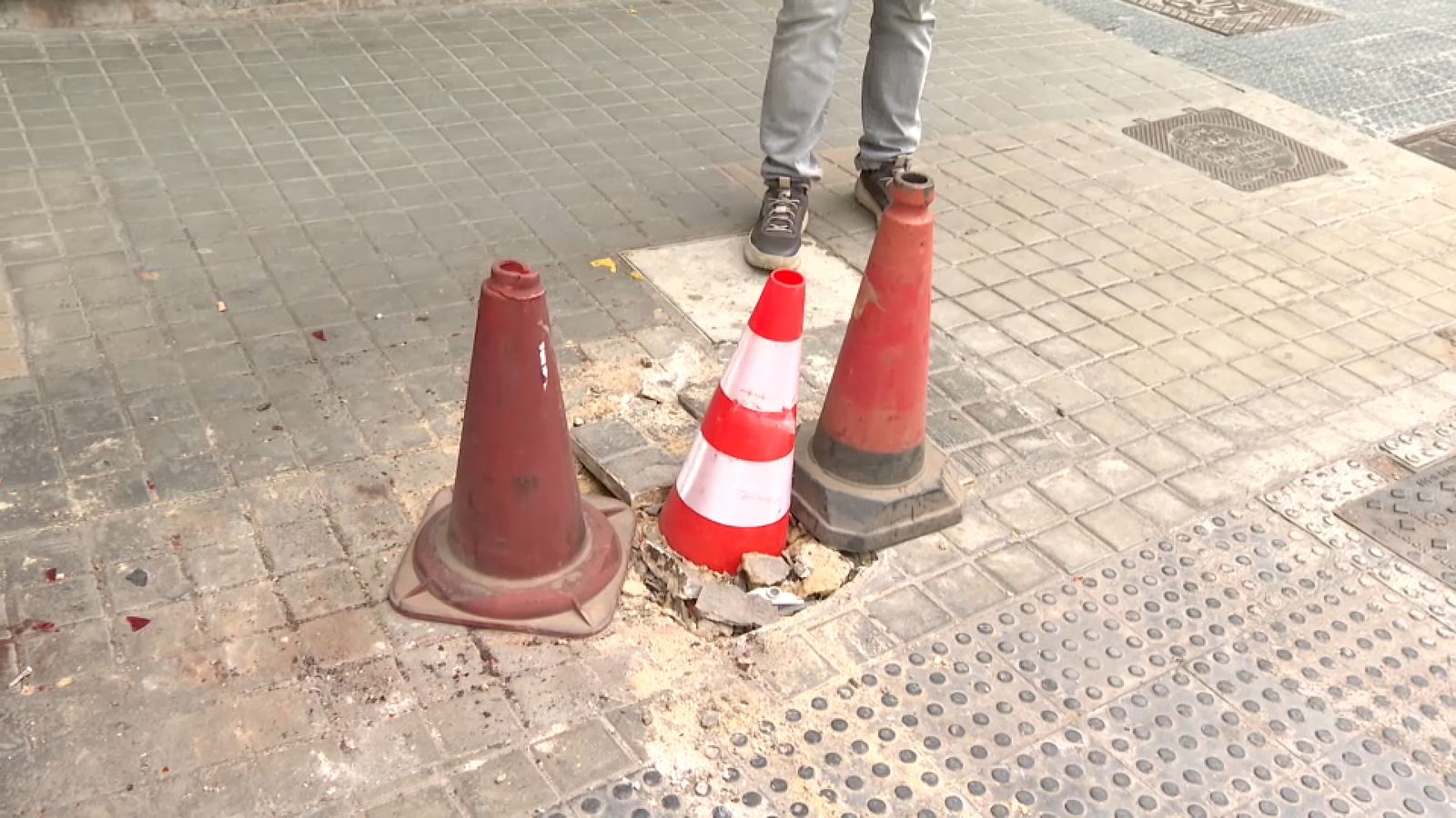 Lloc on es trobava el fanal que s’ha partit en dos