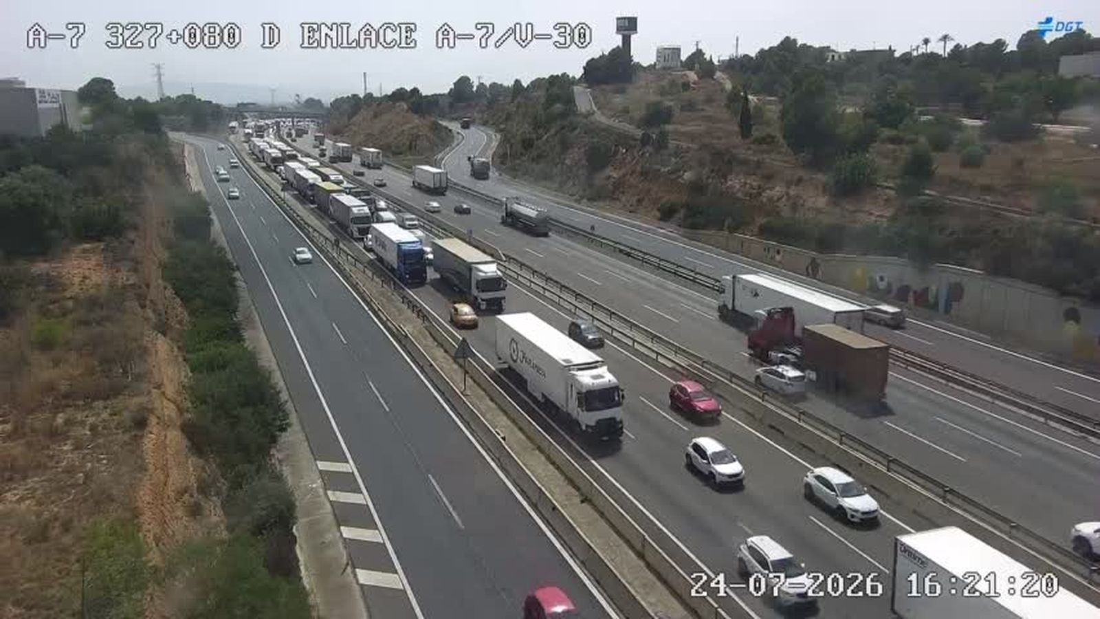 El punt on es troba el radar més sancionar d'Espanya, a l'altura de la Canyada
