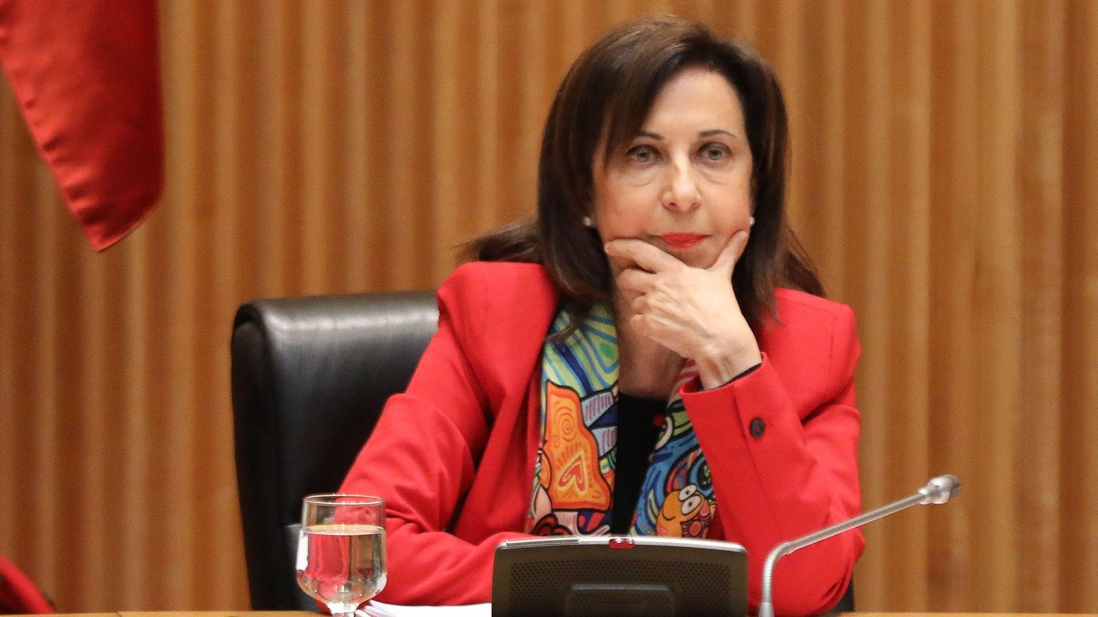 La ministra de Defensa, Margarita Robles, en la comissió de Defensa al Congrés dels Diputats