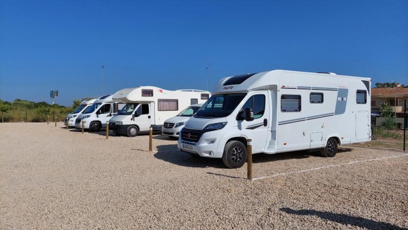 La zona destinada a autocaravanes