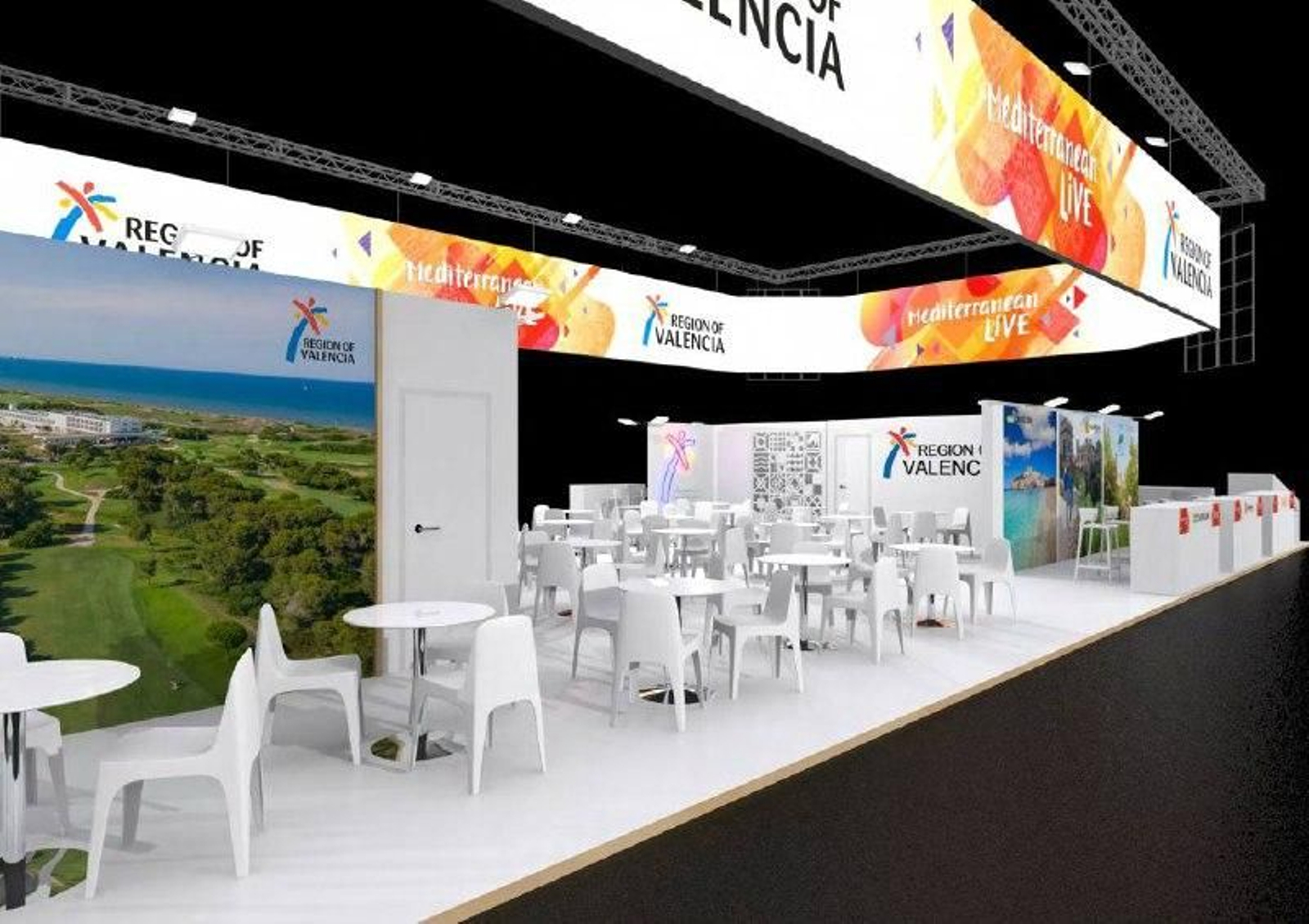 Recreació de l'estand de la Comunitat Valenciana en la World Travel Market (WTM) de Londres