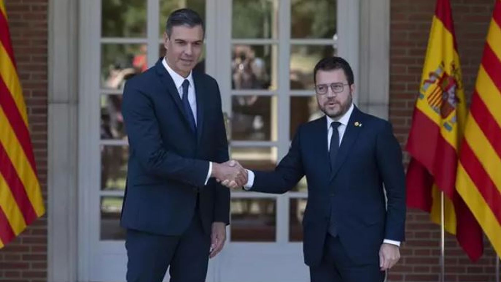 Pedro Sánchez i Pere Aragonès, en una reunió a Moncloa el 15 de juliol de 2022