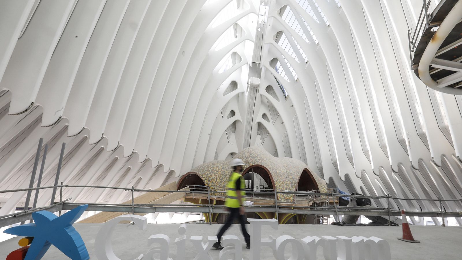 El futur CaixaForum durant les obres a la ciutat de València