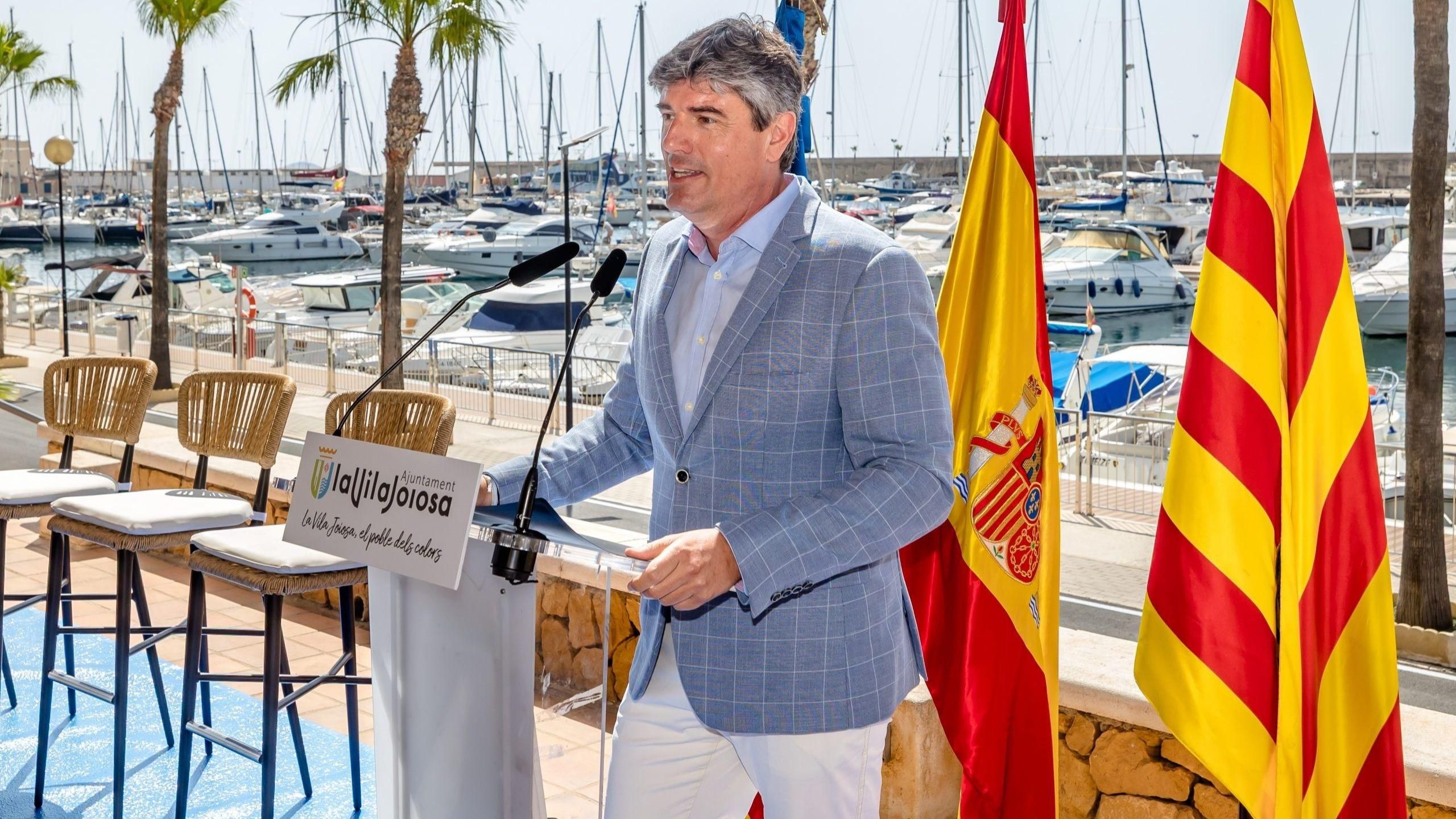 L'alcalde de la Vila Joiosa, Marcos Zaragoza, durant una intervenció en un acte públic
