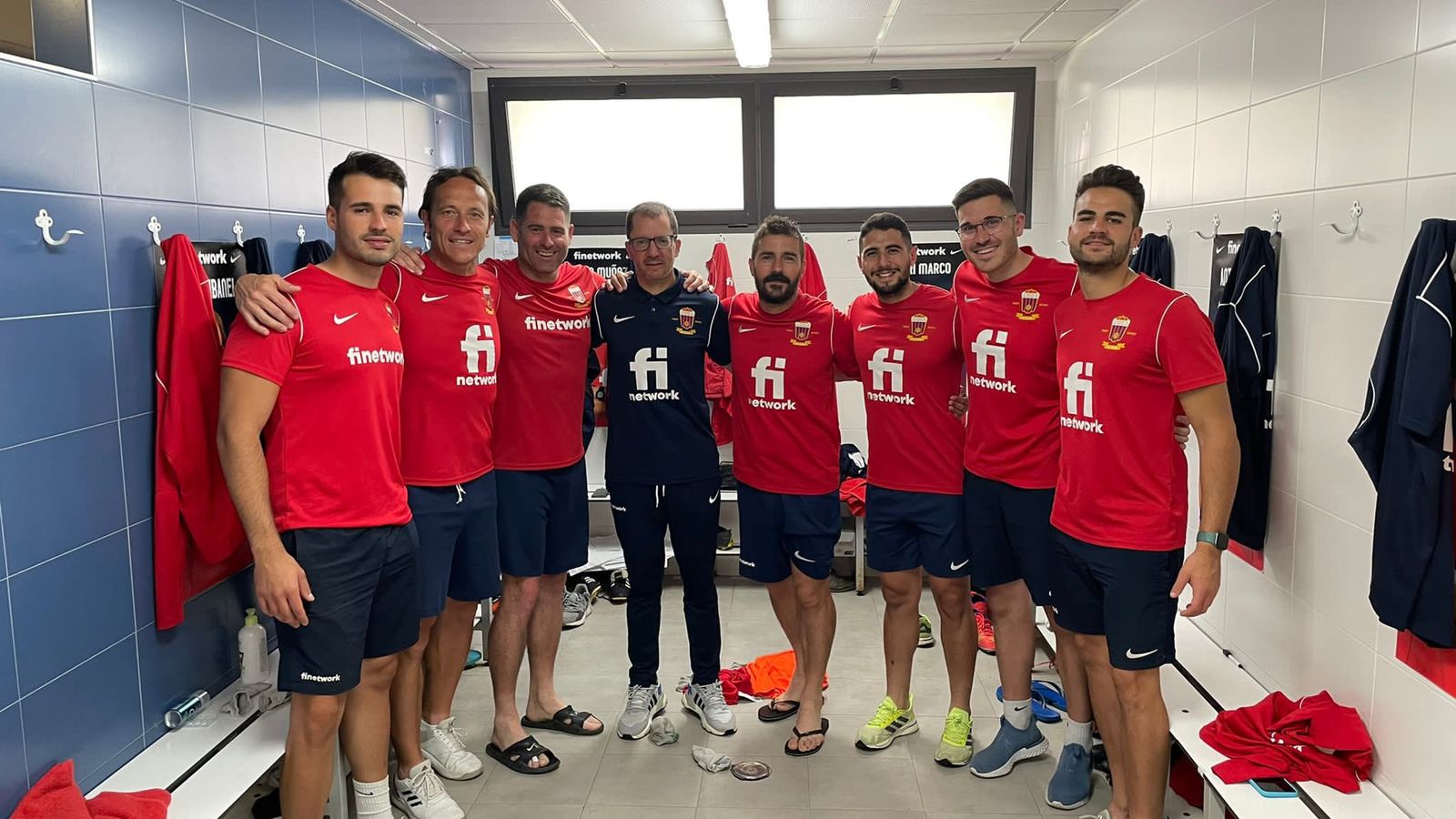 José Juan Romero, amb el seu staff tècnic, a l'Eldenc