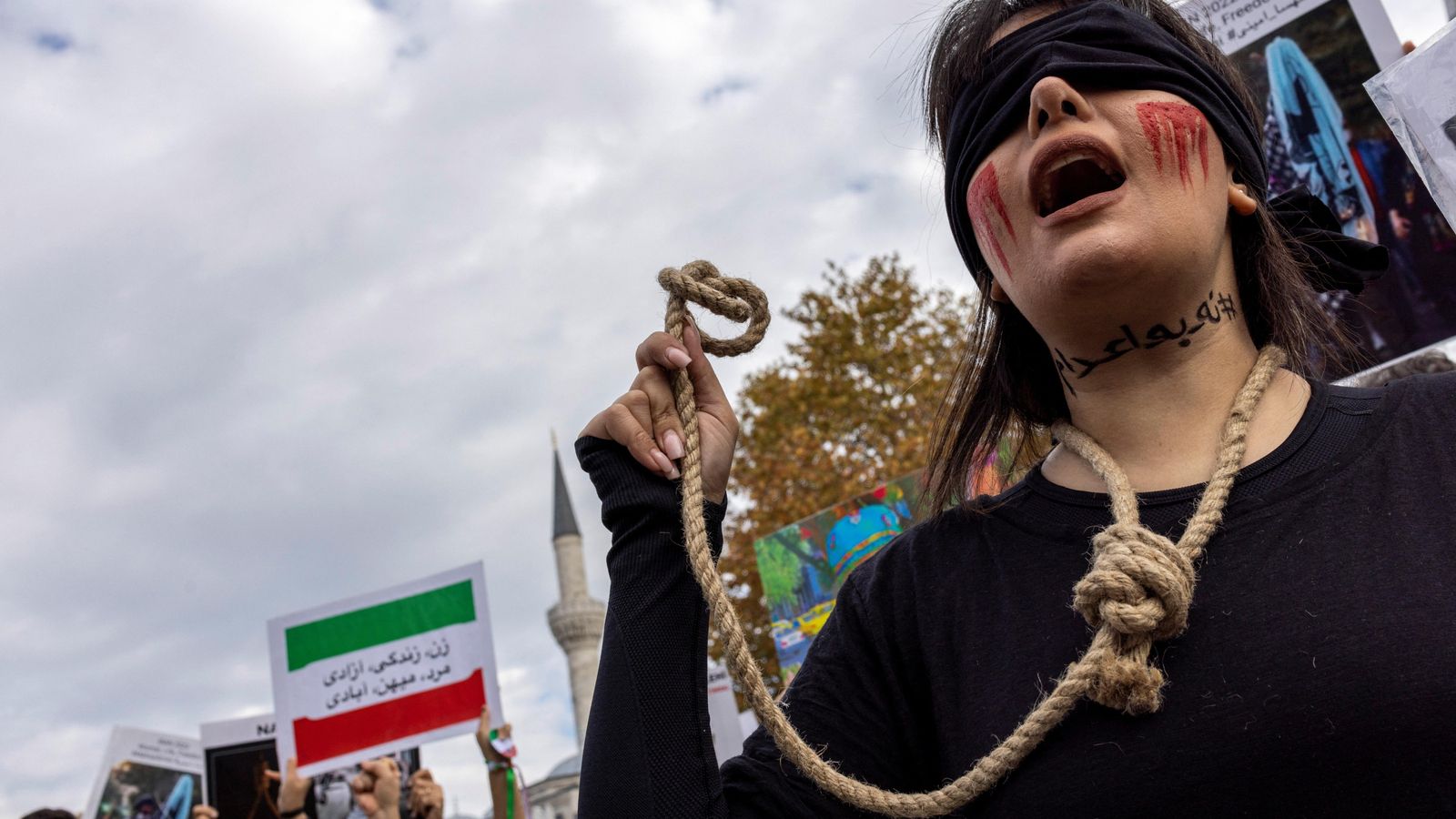 Protesta de la comunitat iraniana a Turquia en una manifestació de finals de novembre