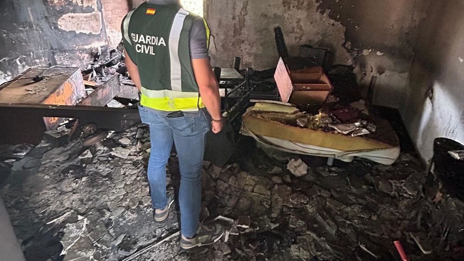 Estat en què va quedar la vivenda d'Anna després del foc