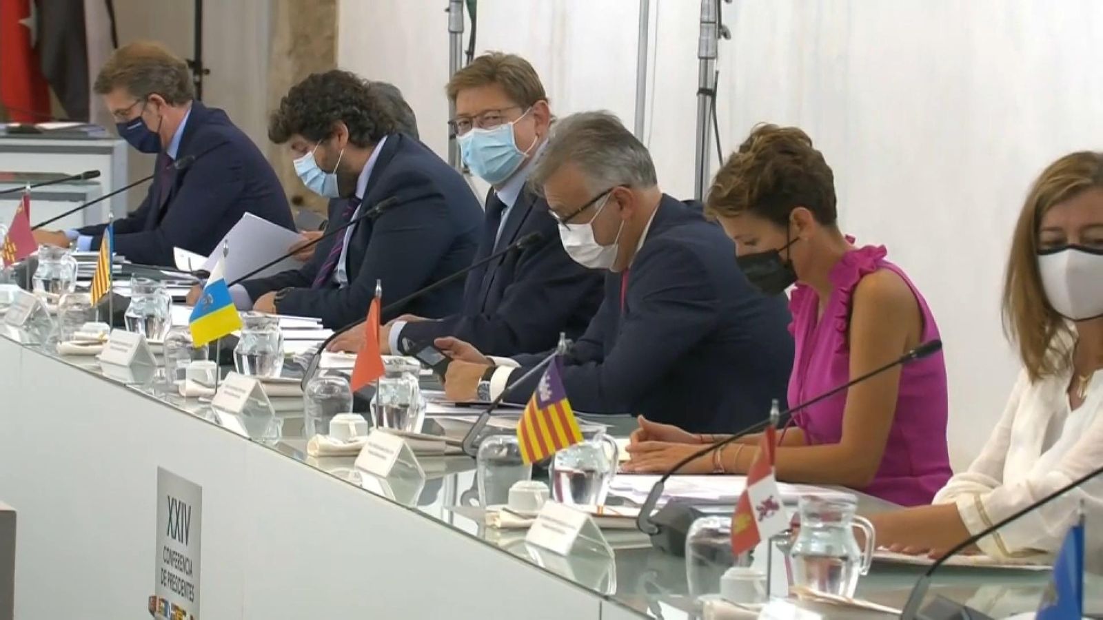 Alguns dels presidents autonòmics en la cimera d'aquest divendres a Salamanca