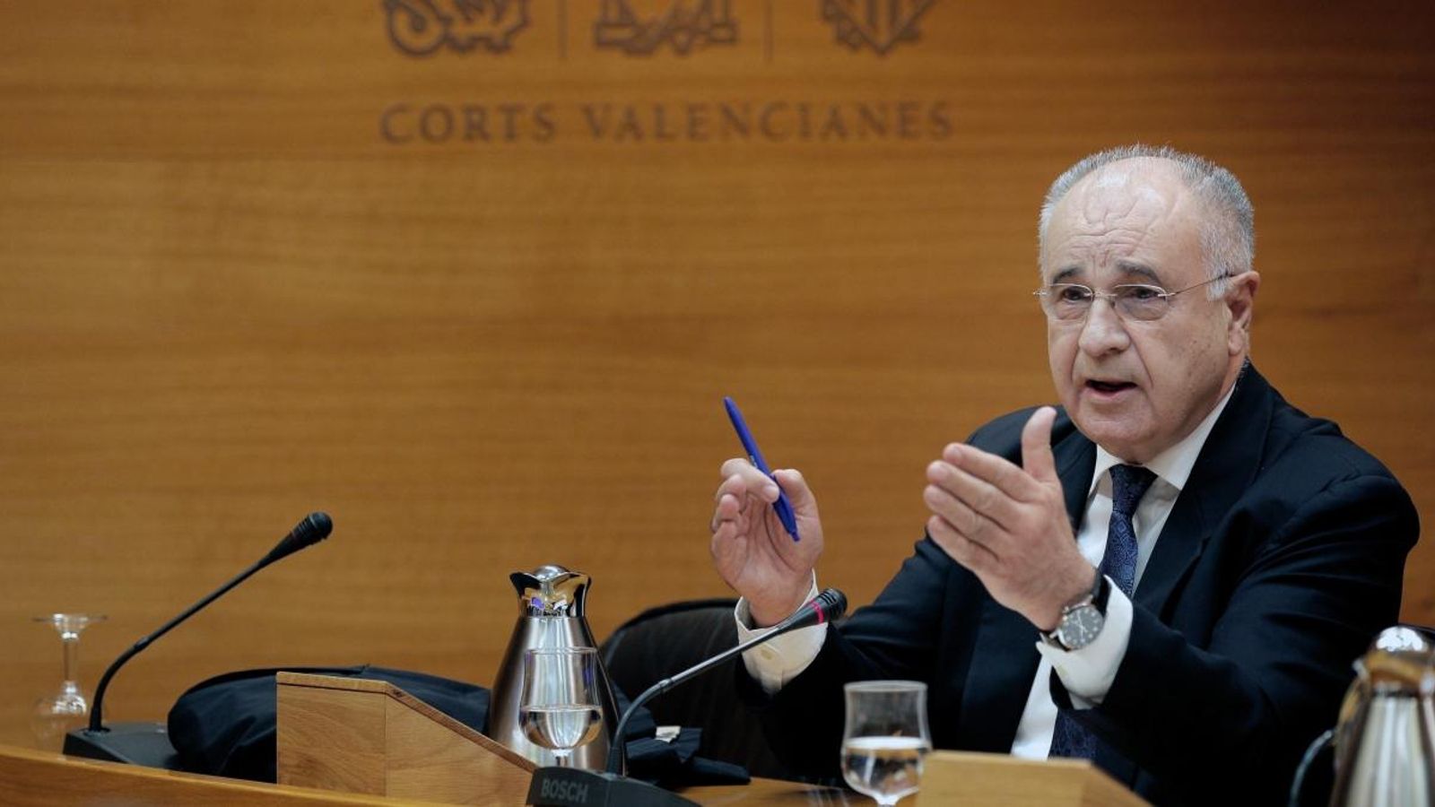 L'exconseller durant la comissió de les Corts