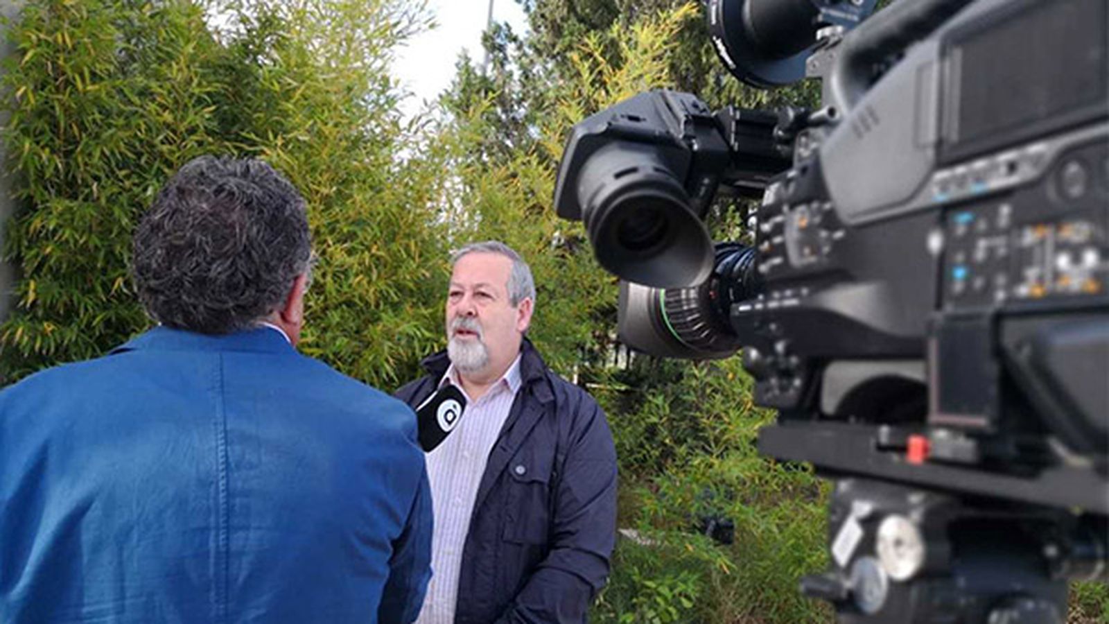 L'exertzaina Imanol Rodríguez en una entrevista per a À Punt Notícies