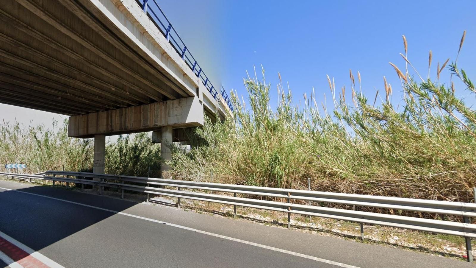 Canyar als voltants de la carretera N-332 a Gandia / Google Maps