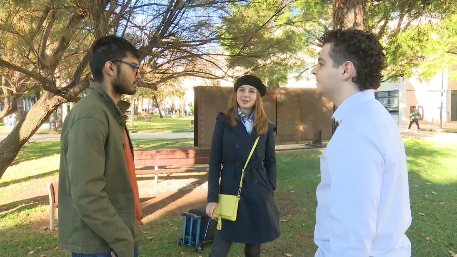 Dasha i Raoul, dos dels estudiants inscrits en el programa 'Adopta un Erasmus'