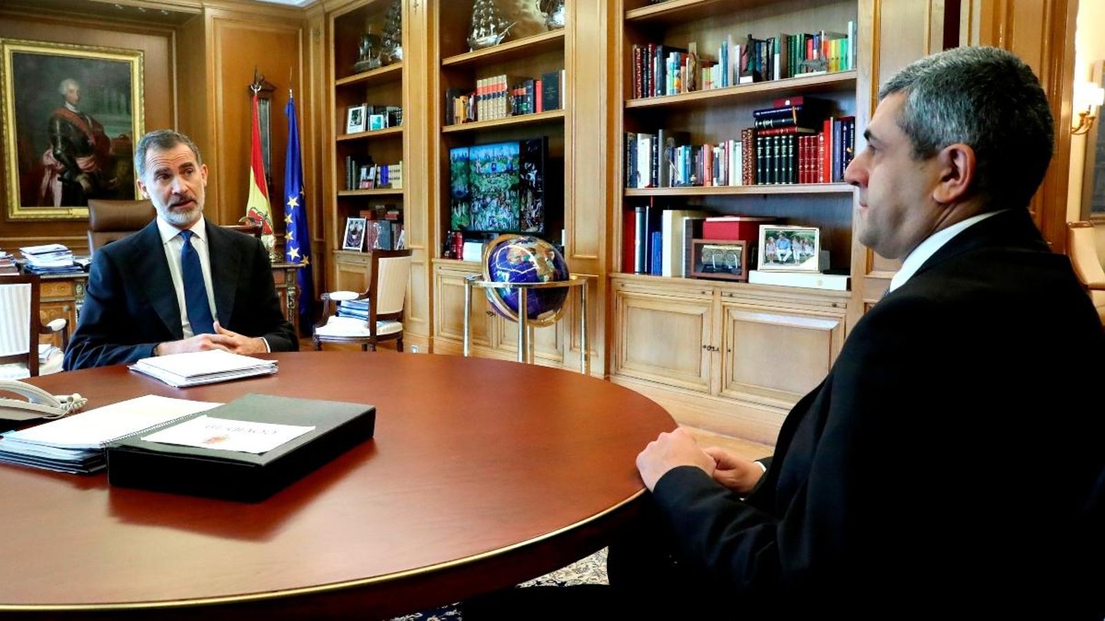 El secretari general de l’OMT, Zurab Pololikaixvili, s'ha reunit amb el rei Felip VI al Palau de la Zarzuela