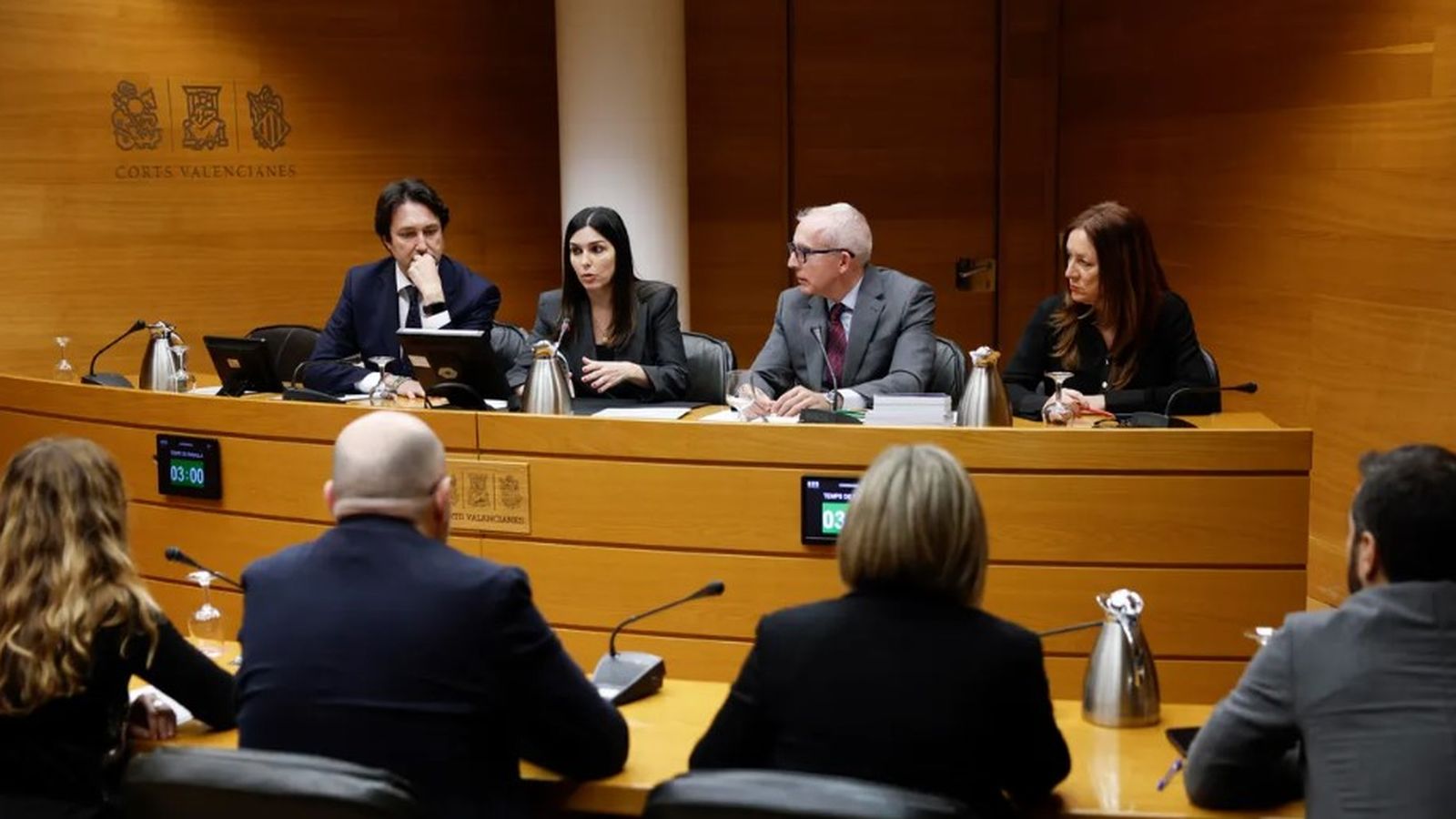 La presidenta de la comissió sobre la dana, Miriam Turiel, en les Corts la seua constitució