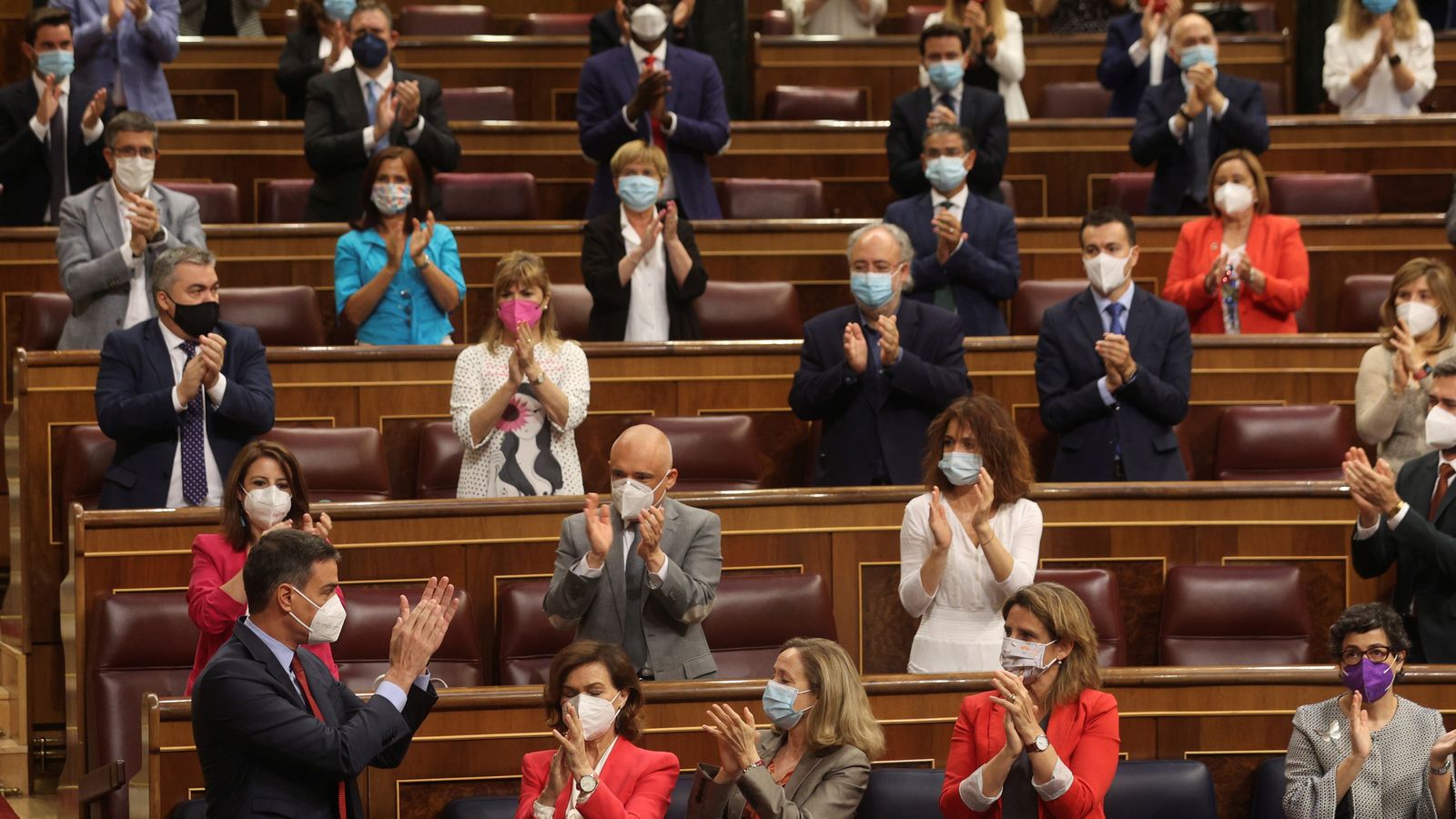 Sánchez, aques dimecres, durnt la sessió de control