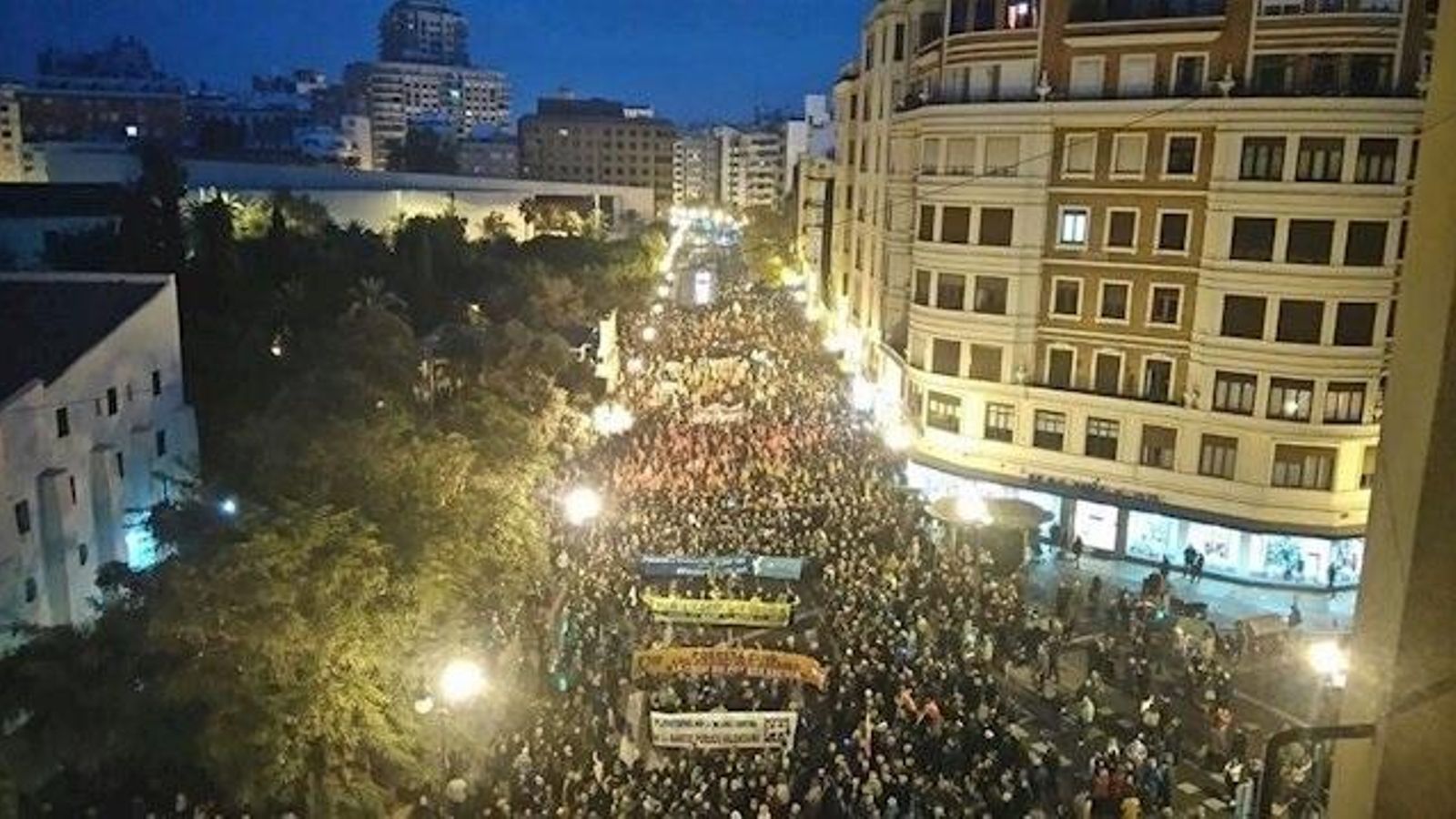 Imatge d'arxiu de la manifestació del 17N de 2017 contra l'infrafinançament