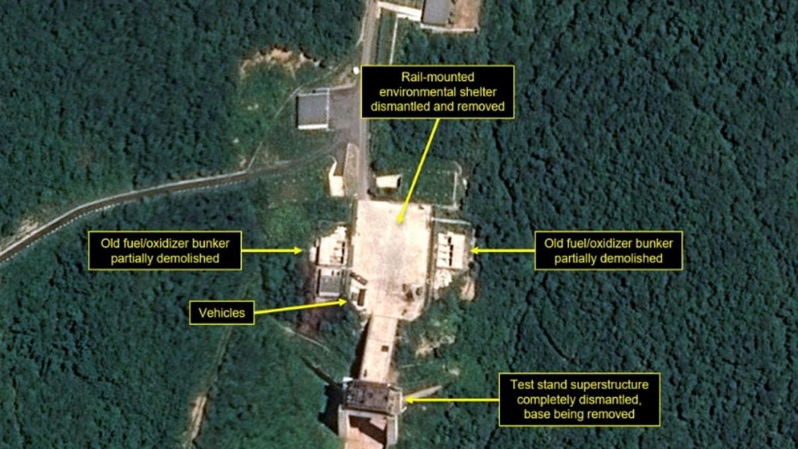 Instal·lacions clau que presumptament es van desmantellar en l'estacio de llançament de Satèl·lits Sohae