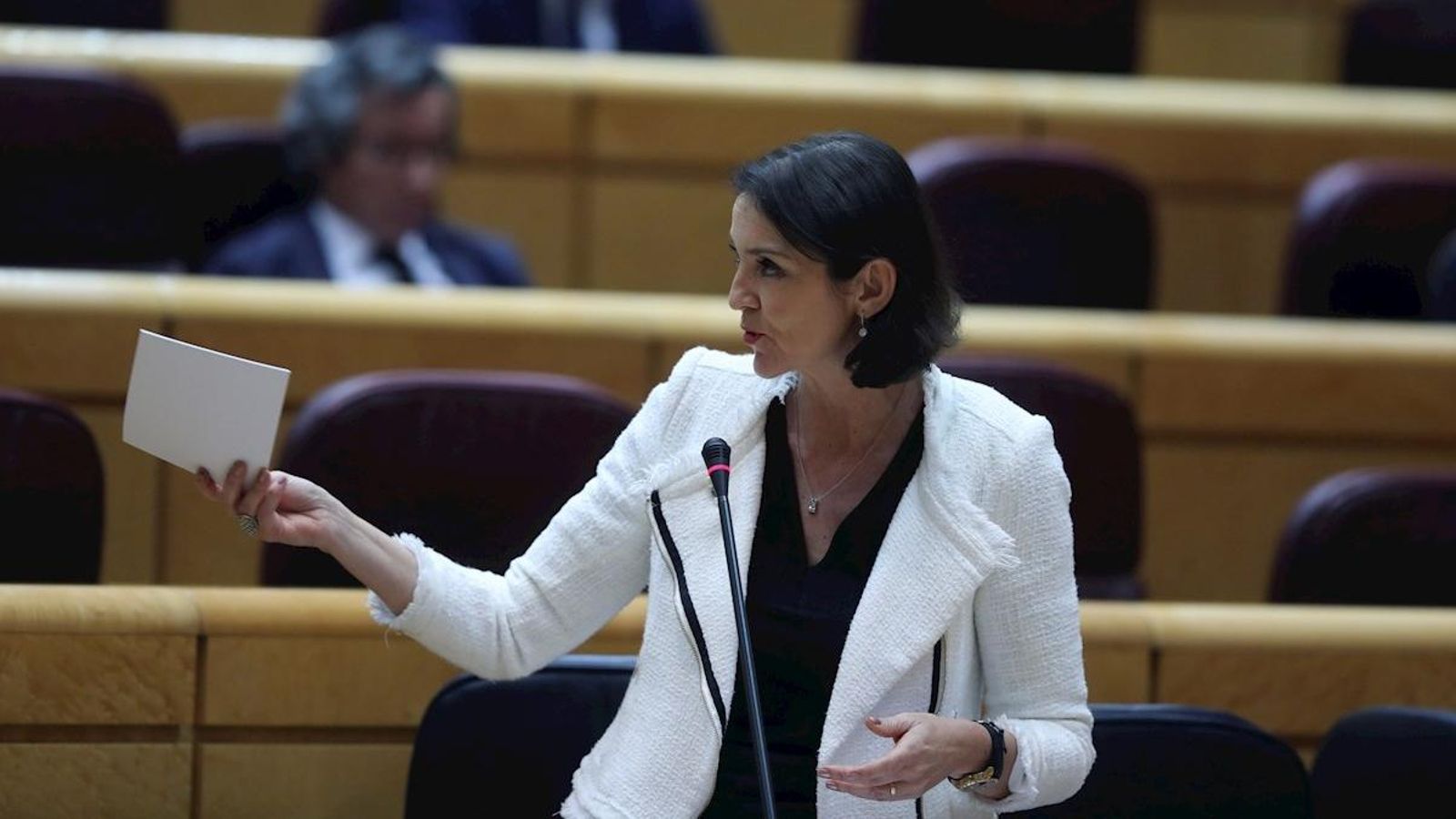 La ministra d'Indústria, Reyes Maroto, en la sessió de control al Senat del passat 2 de juny