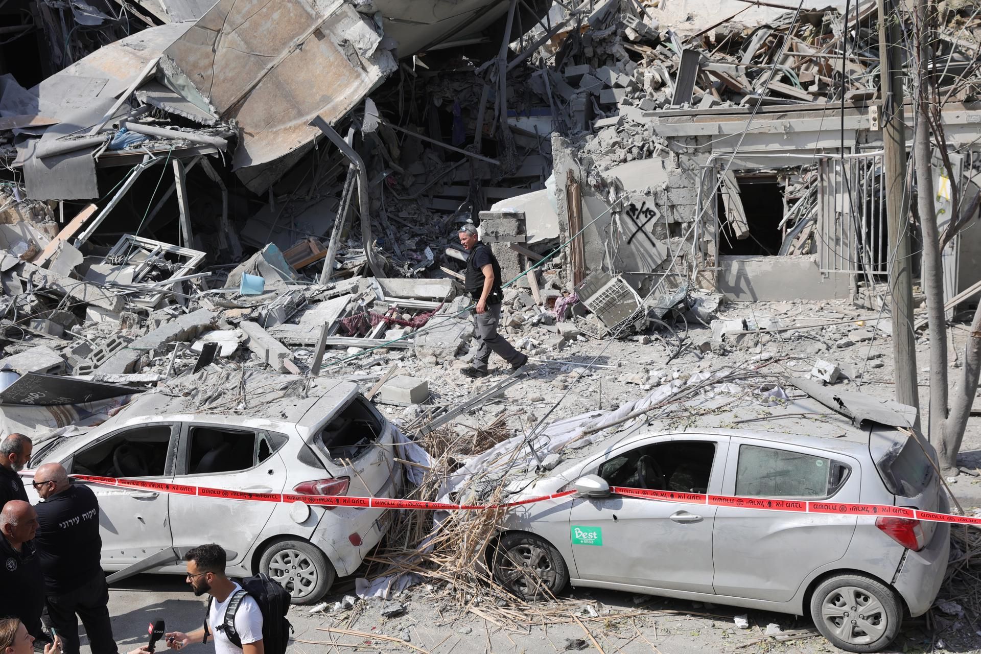 Danys causats a Tel-Aviv, Israel, per l'atac de Hamas