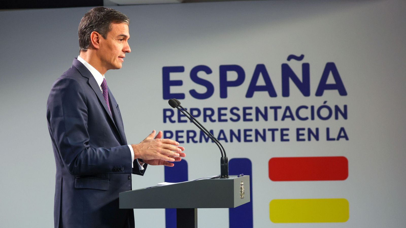 Sánchez en la roda de premsa posterior a la reunió del Consell Europeu de Brussel·les
