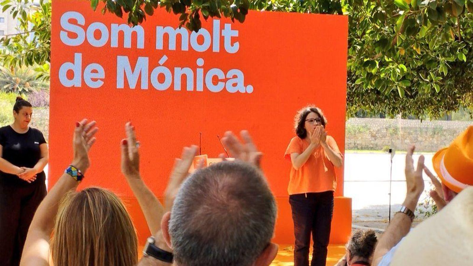 La vicepresidenta i consellera d'Igualtat i Polítiques Inclusives, Mónica Oltra, aquest dissabte en un acte de Compromís