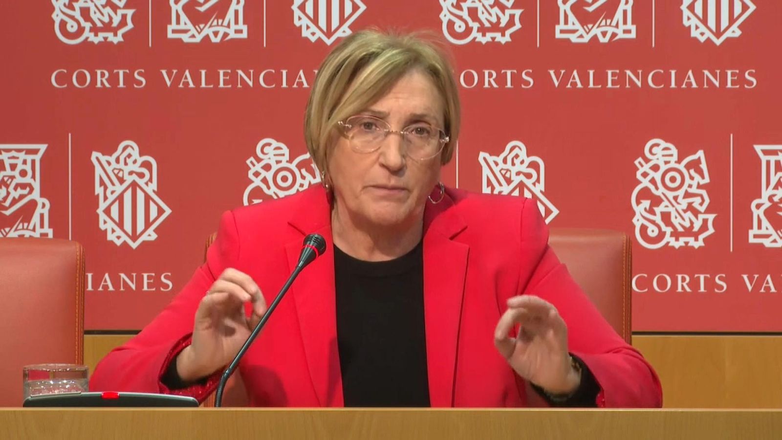 La síndica socialista, Ana Barceló, a qui des del PP acusaven de partir de la reunió sense voler escoltar el nom de cap candidat