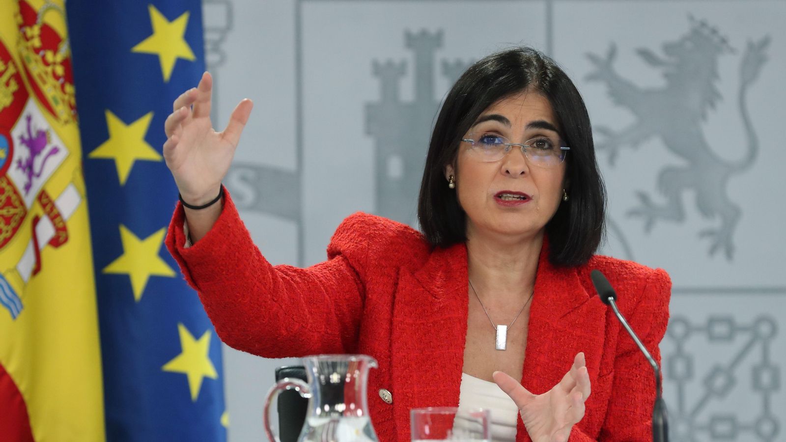 La ministra de Sanitat, Carolina Daria, en la roda de premsa després del Consell Interterritorial del Sistema Nacional de Salut