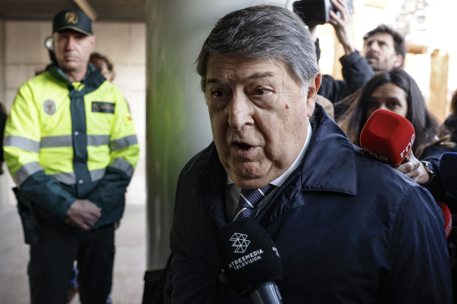 Arribada al jutjat de l'expresident de la Generalitat, José Luis Olivas, per a qui la fiscalia demana sis anys de presó