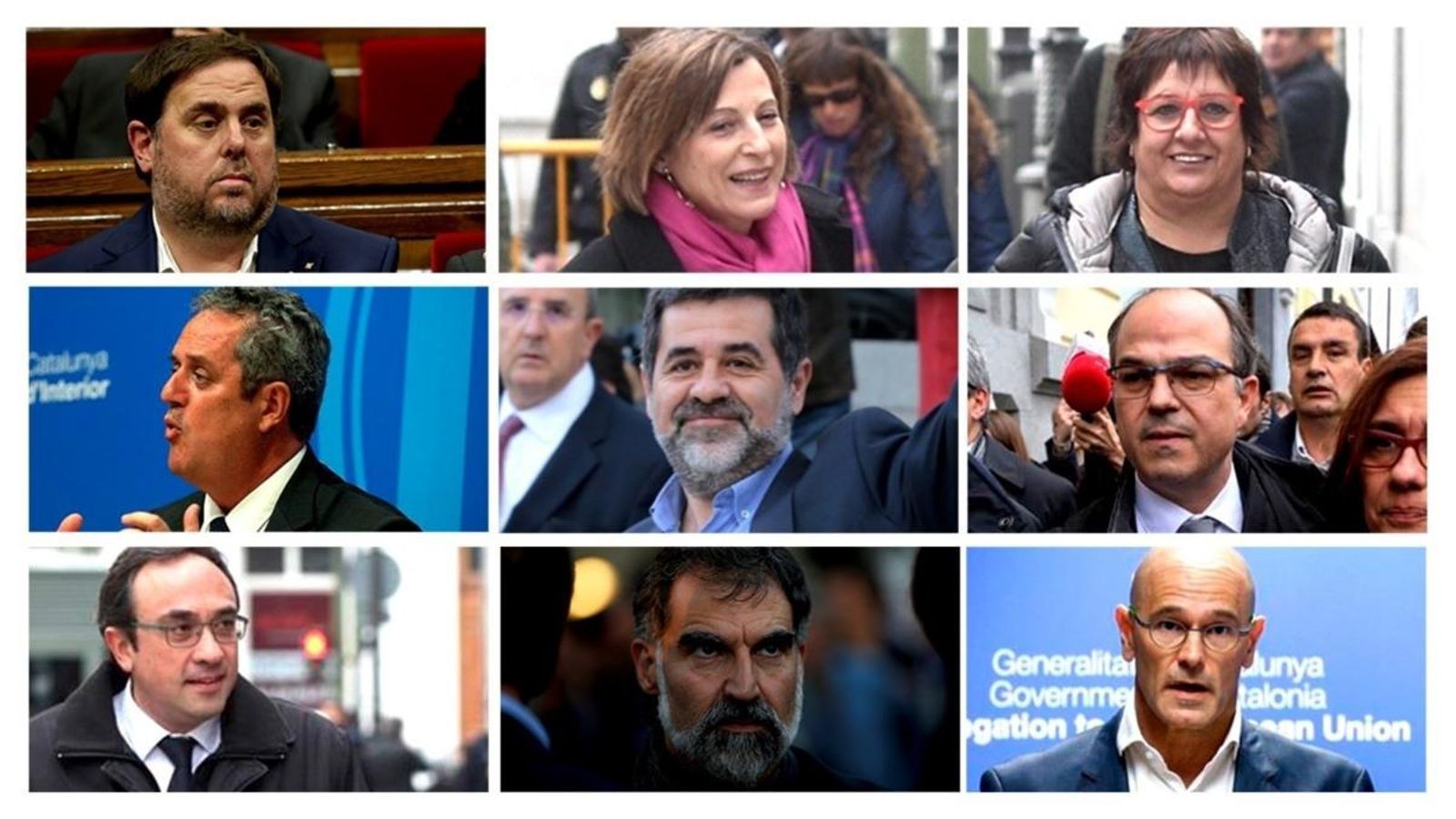 Muntatge fotogràfic amb el rostre dels processats