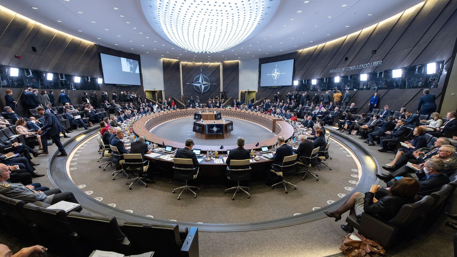 Reunió dels Ministers d'Afers Exteriors dels Aliats a Brusseles, en una imatge d'arxiu