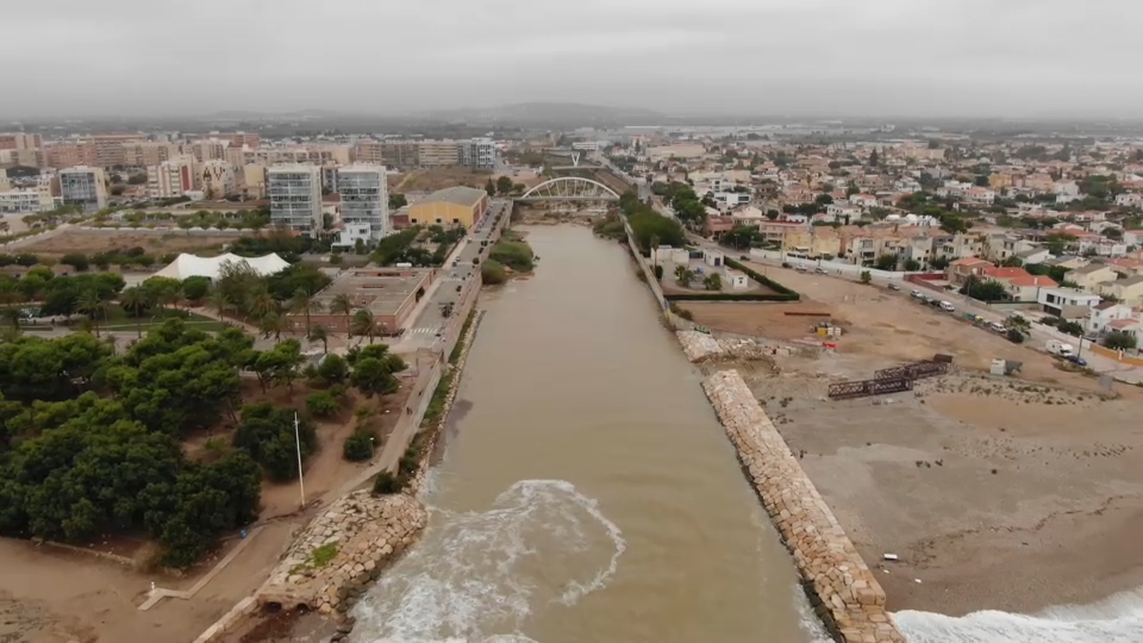 Riu Cervòl a Vinarós després de la DANA