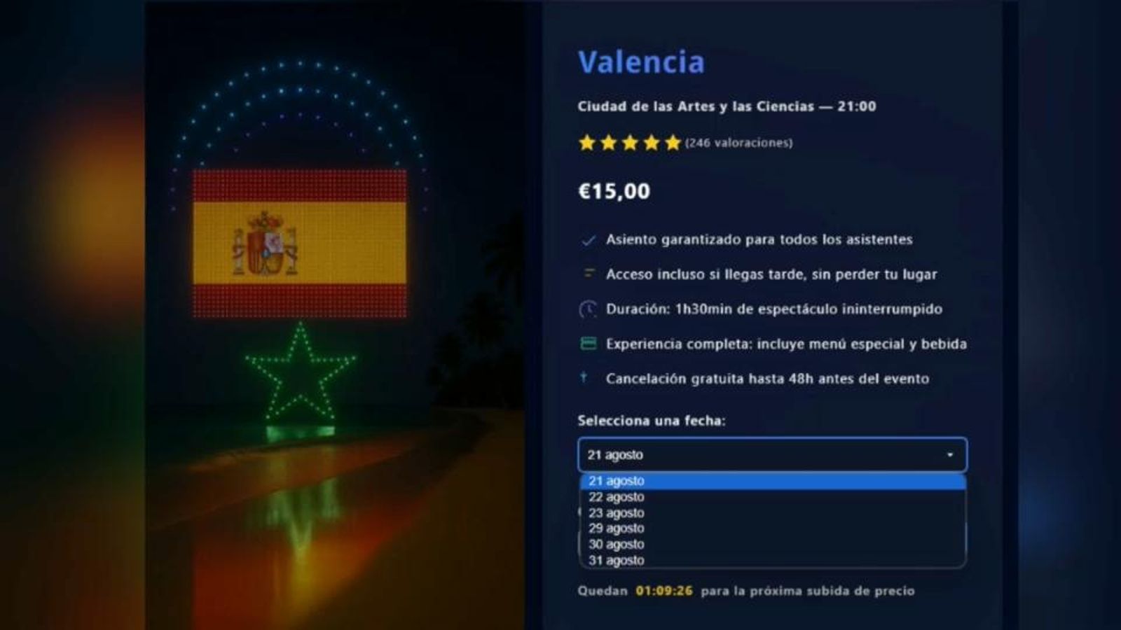 Denuncien una estafa per un fals festival de drons a la Ciutat de les Arts i les Ciències de València