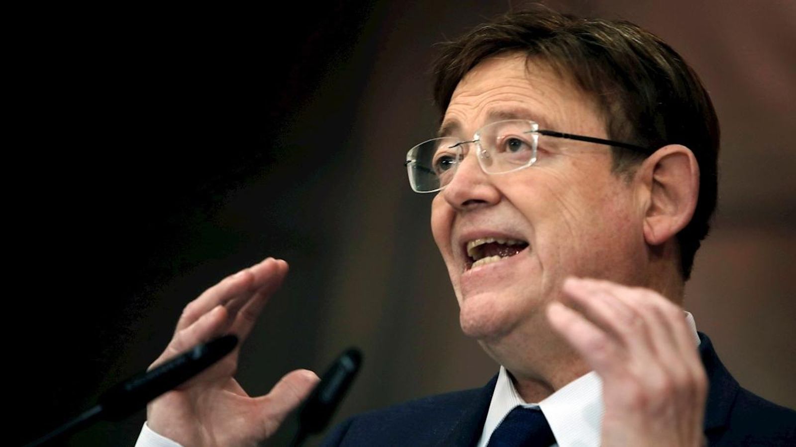 El president de la Generalitat, Ximo Puig, en la roda de premsa per anunciar els primers passos de la desescalada